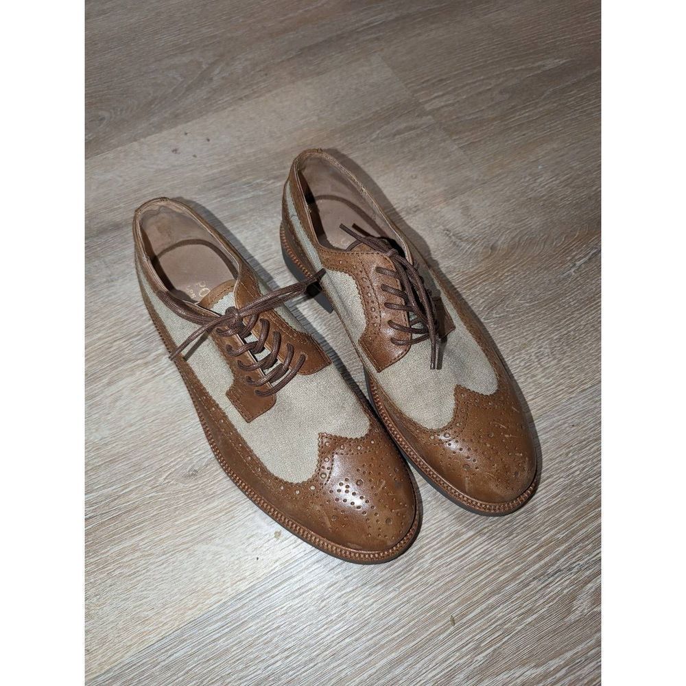 Polo Ralph Lauren Mens Torringtons 120 Oxford Dress Shoes Beige Leather 10.5D - Picture 13 of 13